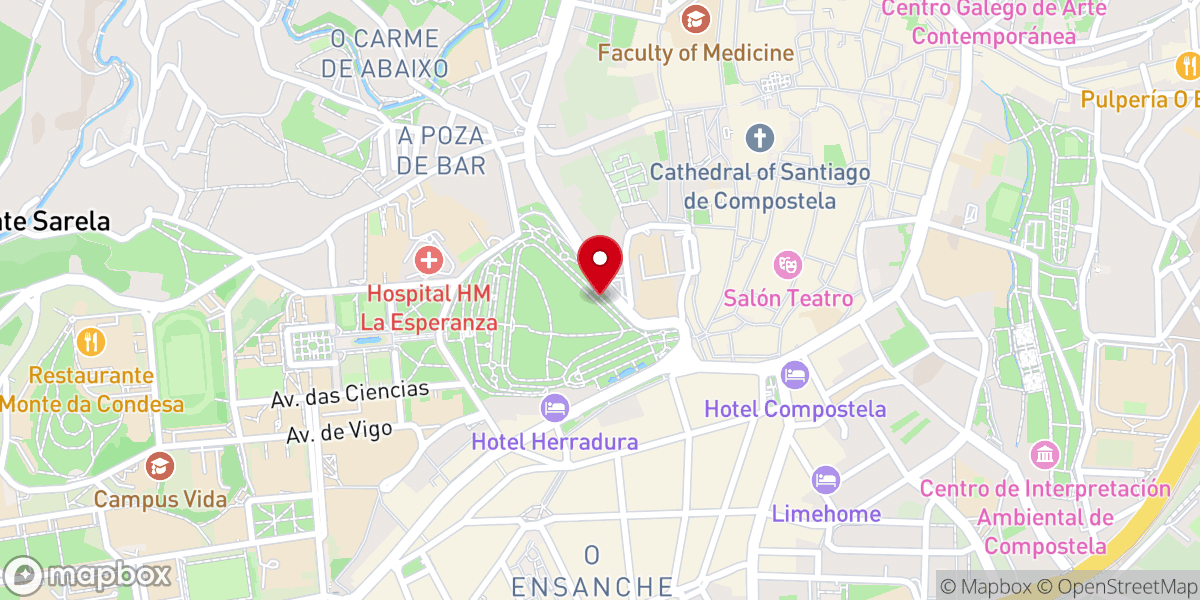 Map showing location of Estatua Don Ramón María del Valle-Inclán