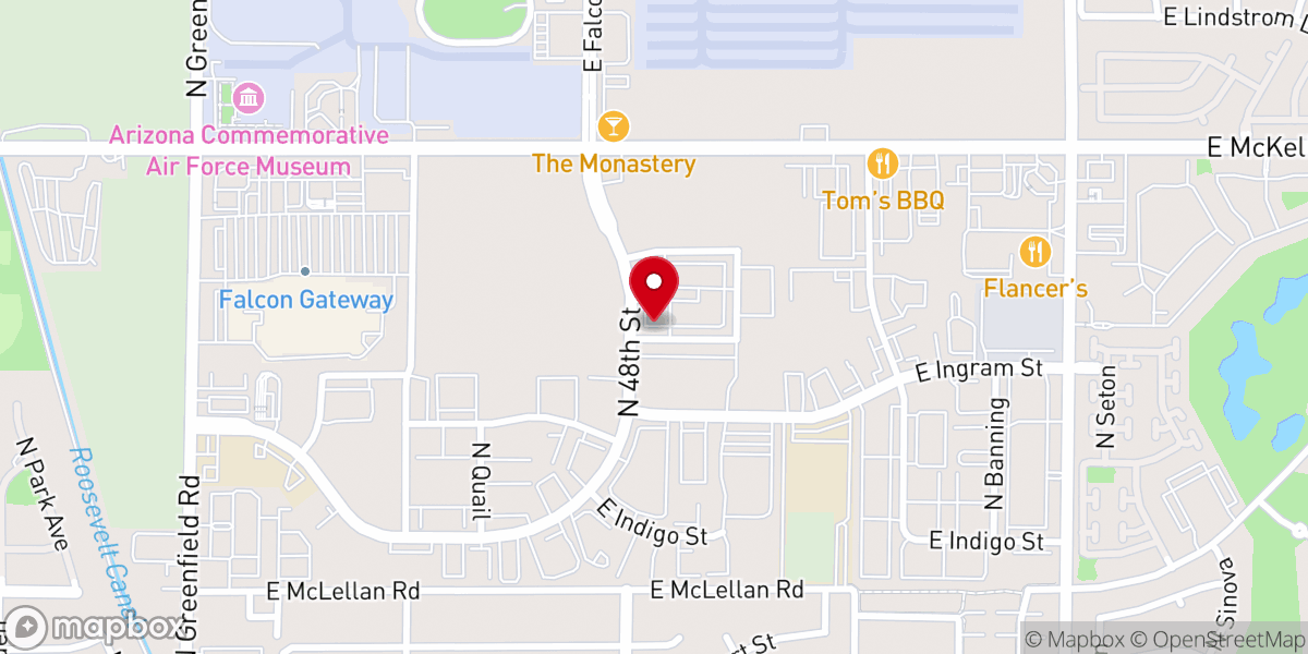 Map showing location of Charis Christian Church