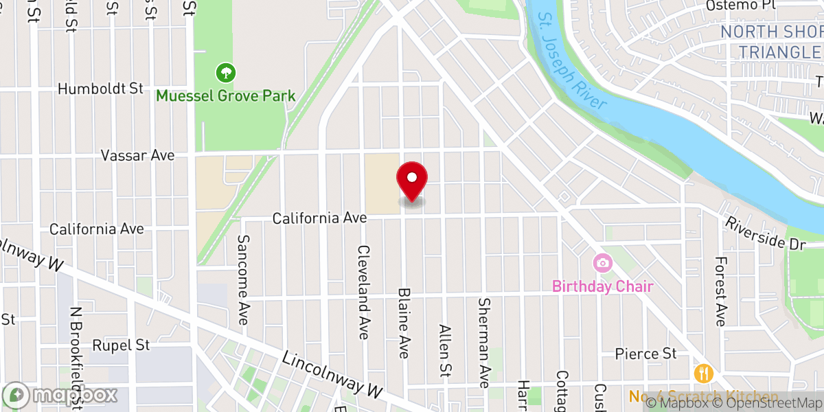 Map showing location of Faith Baptist Church