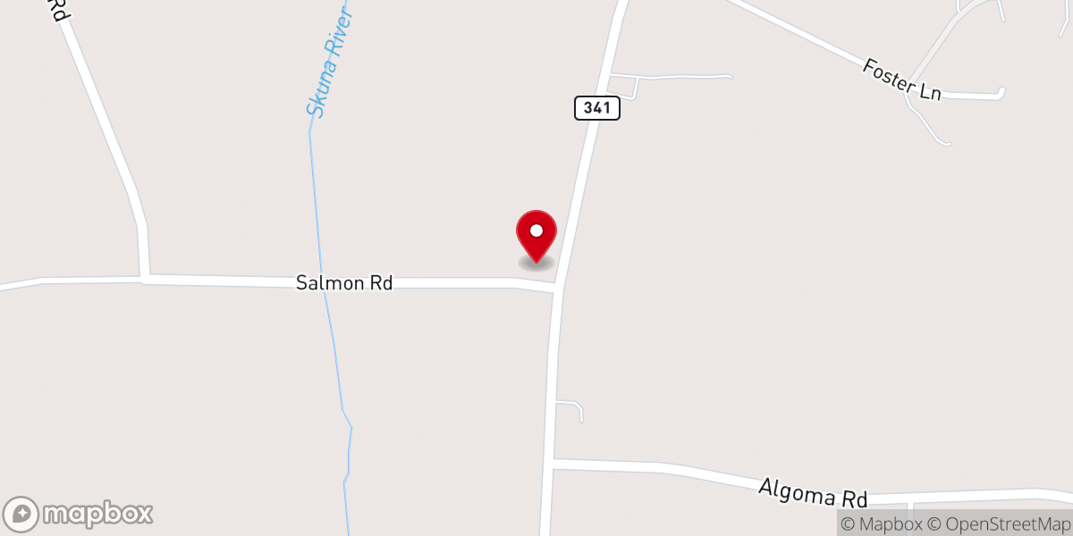 Map showing location of Fairview Church