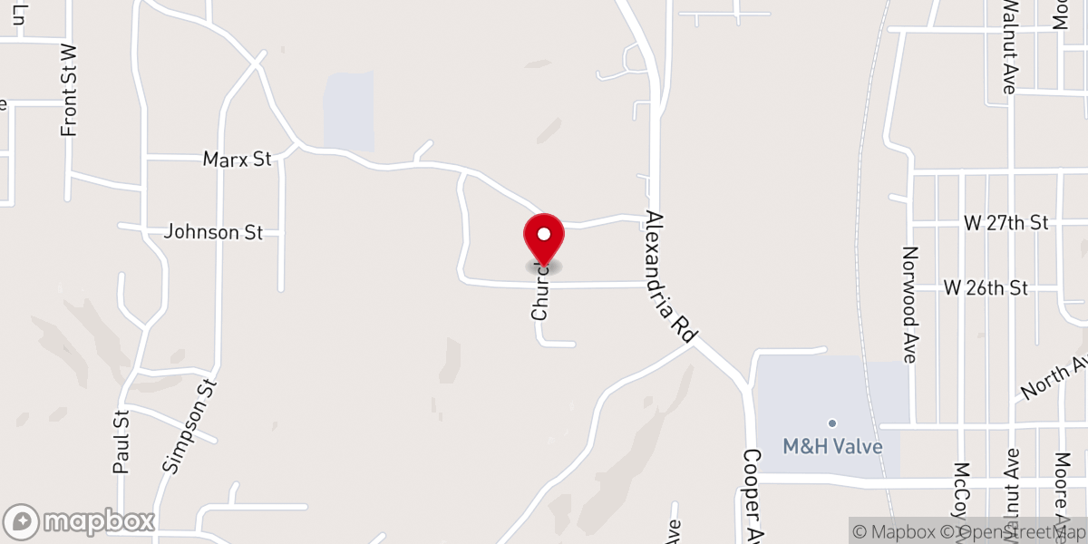 Map showing location of Circuit Riders Cowboy Church