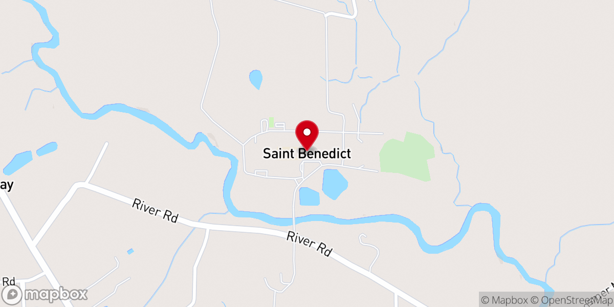 Map showing location of St Benedict