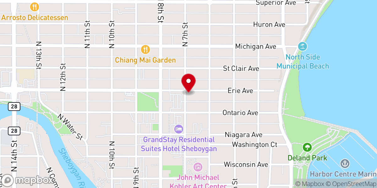 Map showing location of St Mark Ev. Lutheran Church