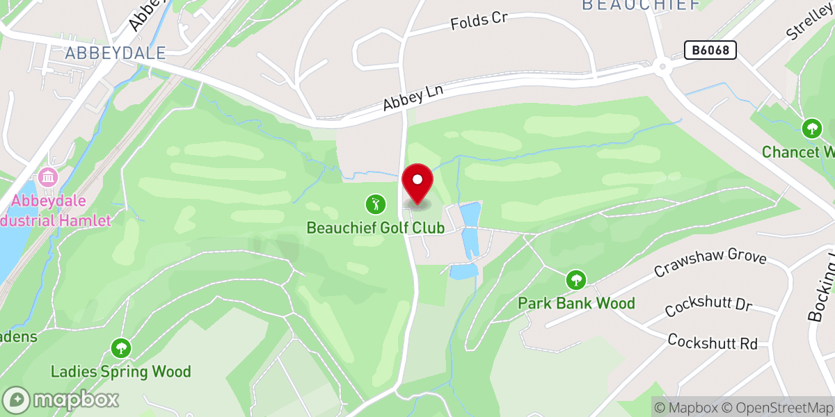 Map showing location of Beauchief Abbey