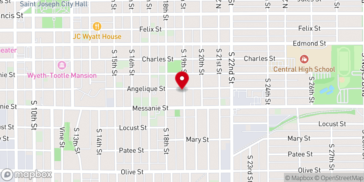 Map showing location of Heaven Road Church of God