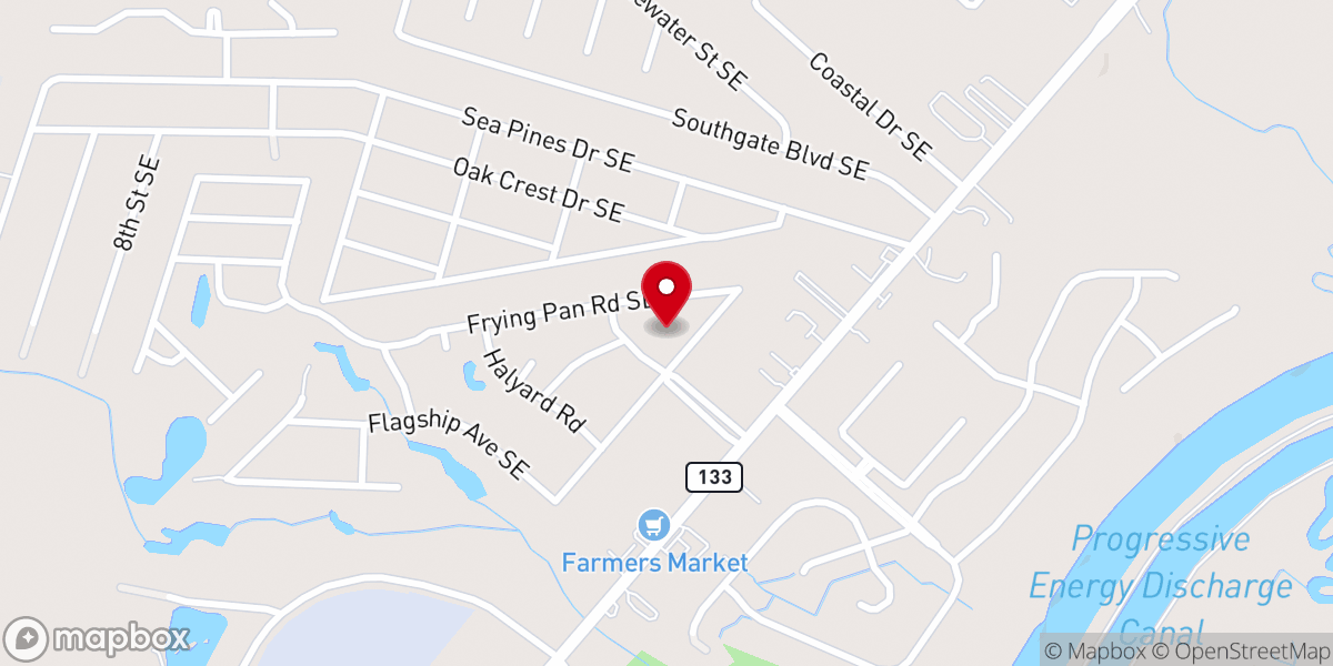 Map showing location of Beach Road Baptist Church