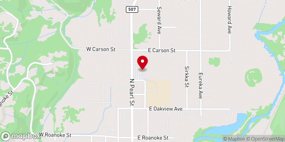 Map showing location of Calvary Chapel Centralia