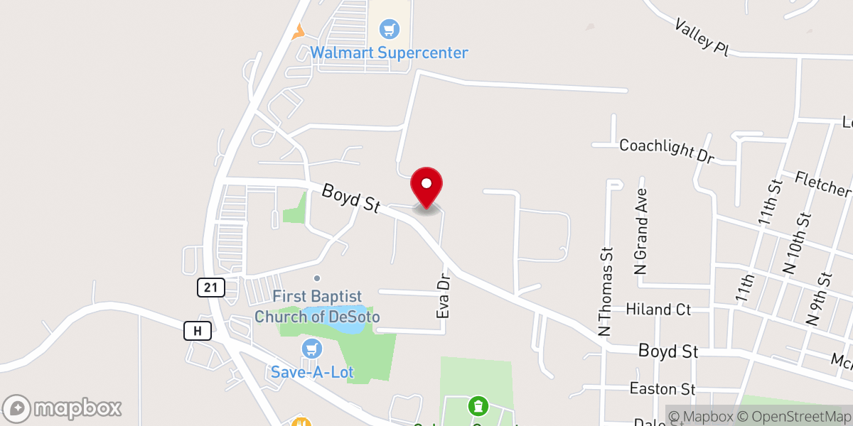 Map showing location of Redeemer Lutheran Church