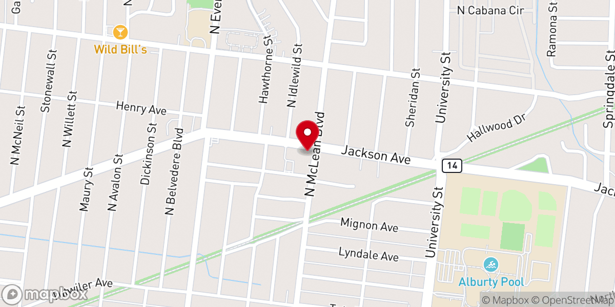 Map showing location of Mosaic Church