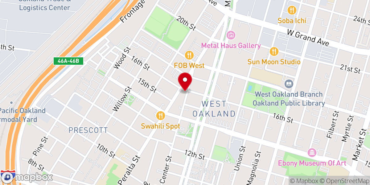 Map showing location of New Bethel Missionary Baptist Church