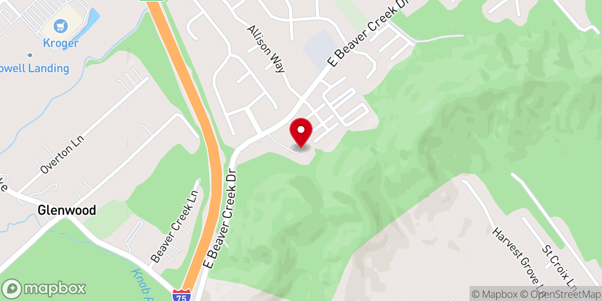 Map showing location of Shepherd of the Hills Baptist Church