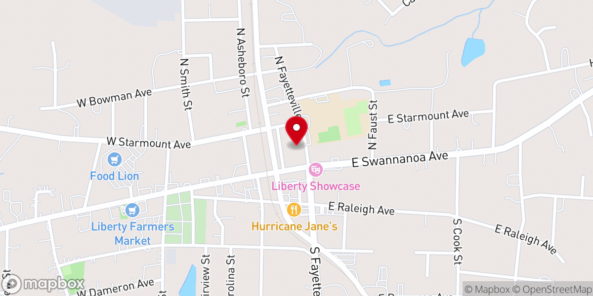 Map showing location of First United Church Of Christ