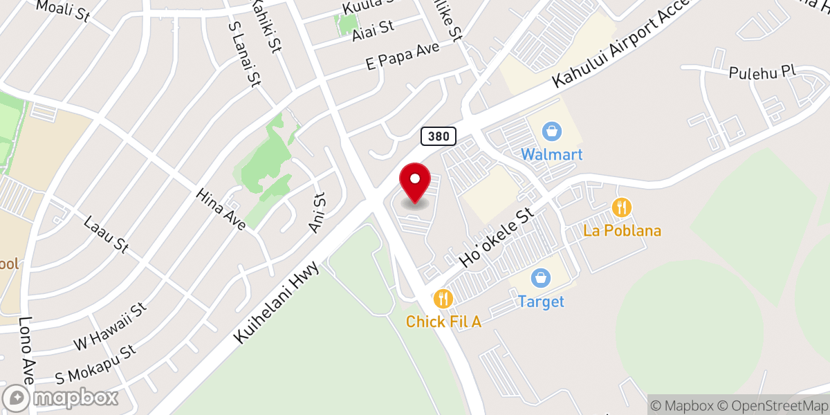 Map showing location of King's Cathedral Maui