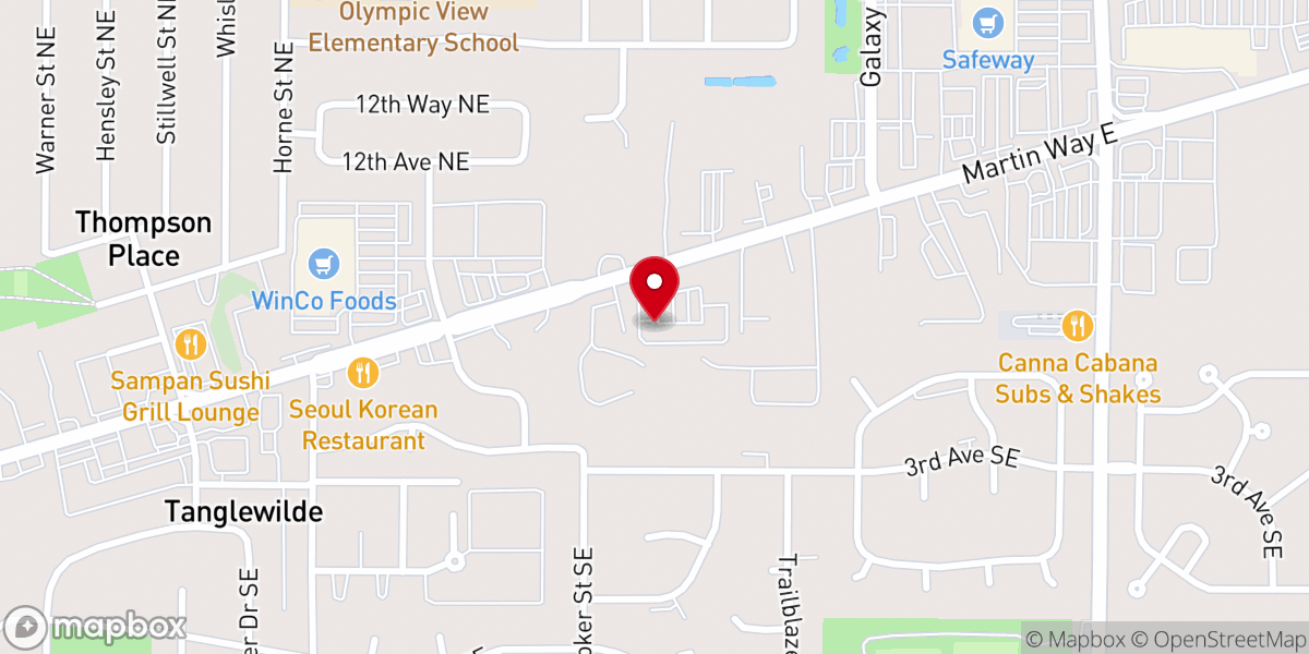 Map showing location of Olympia Sarang Church