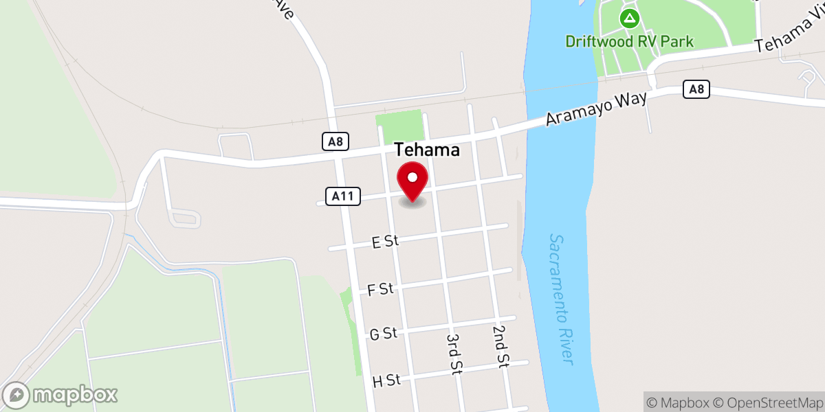 Map showing location of St. Stanislaus Mission