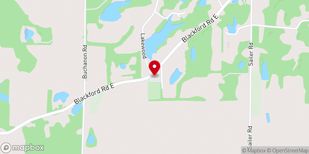Map showing location of Mount Pleasant General Baptist Church