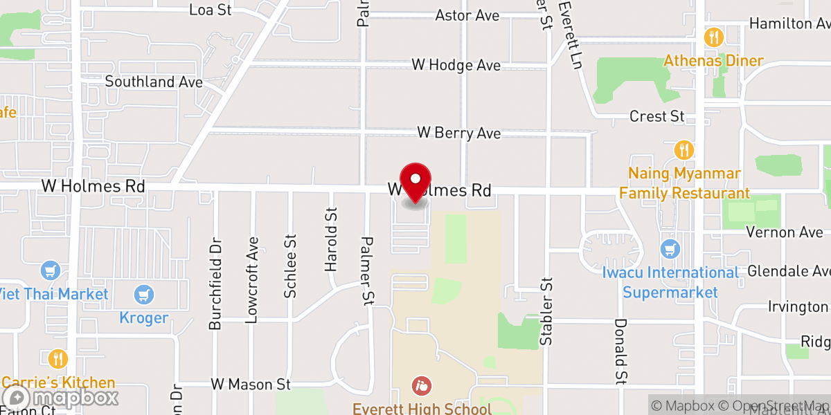 Map showing location of Lansing South Church of the Nazarene
