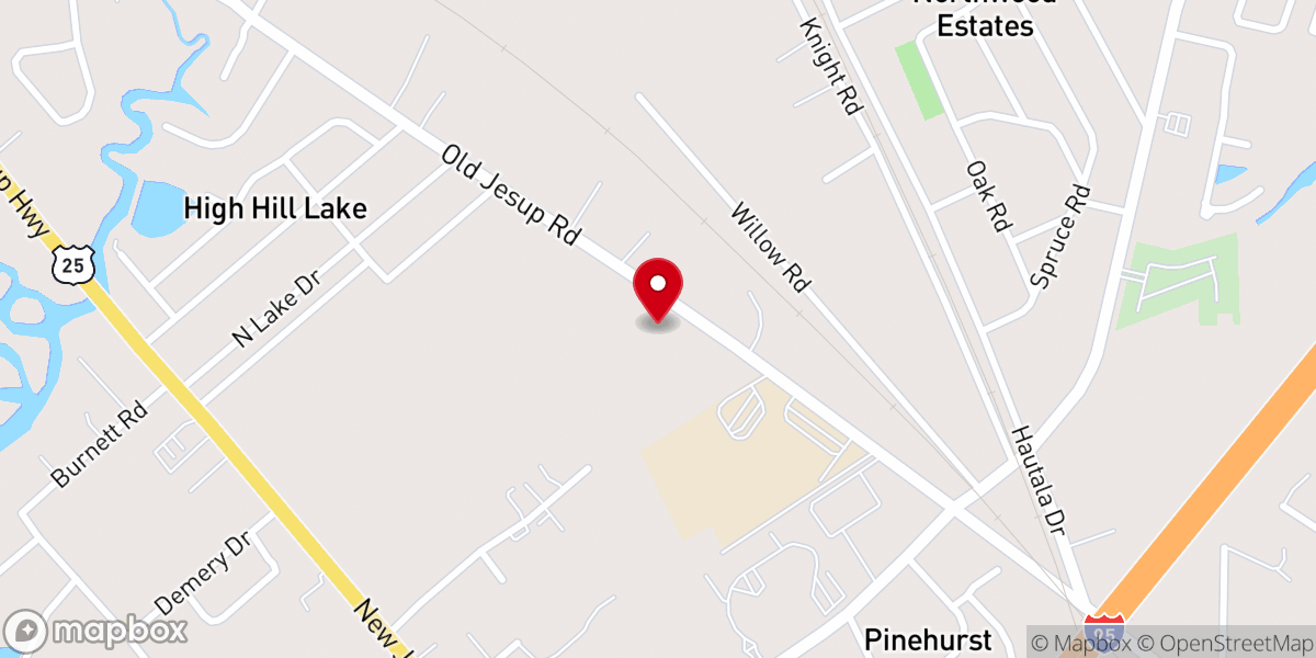 Map showing location of Pentecostal Holiness Church