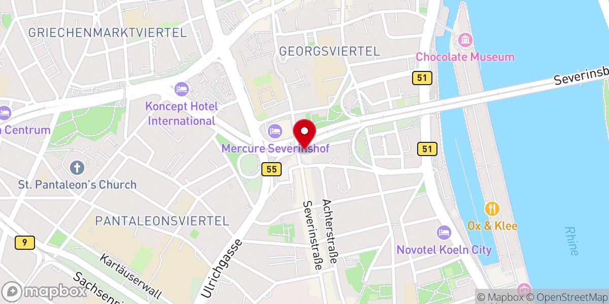 Map showing location of St. Johann Baptist