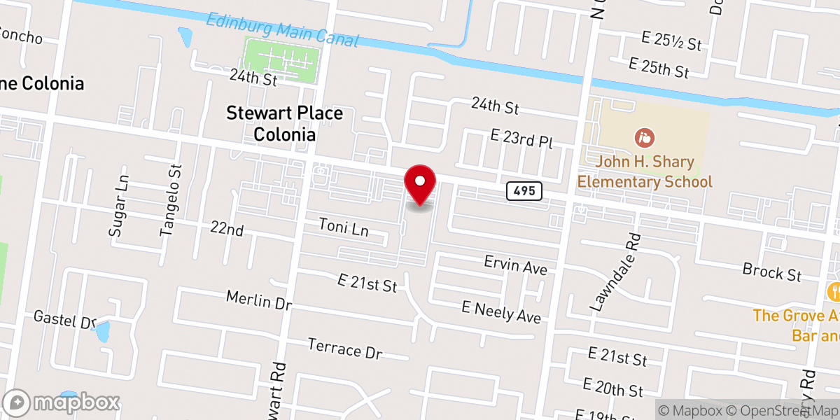 Map showing location of Palm Valley Church