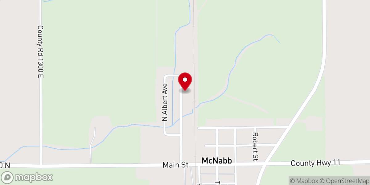 Map showing location of Mc Nabb City Police