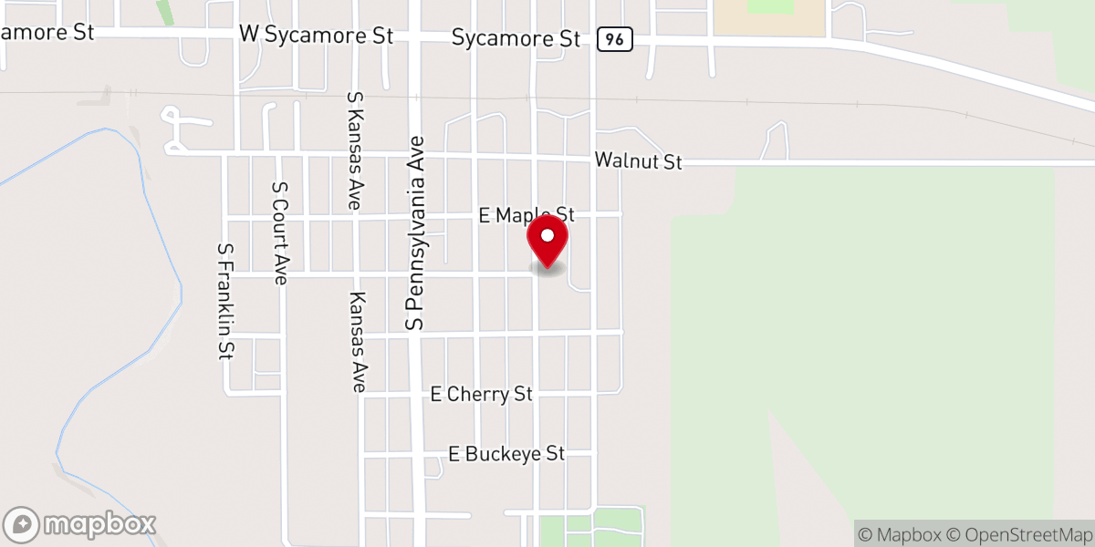 Map showing location of Sacred Heart Catholic Church