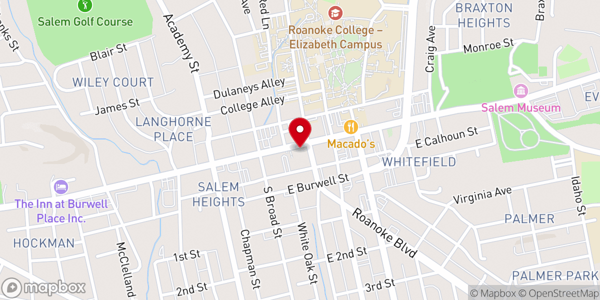 Map showing location of St Paul's Episcopal Church