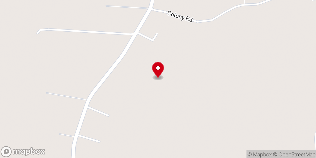 Map showing location of Harvest Mountain Amphitheater & Campground