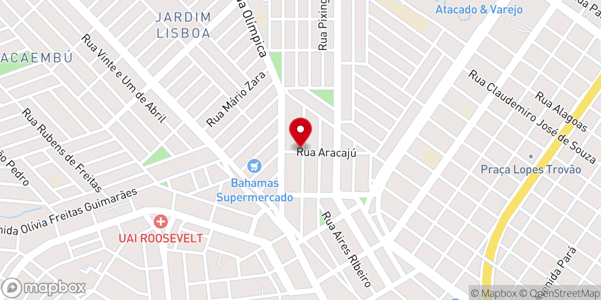 Map showing location of Paróquia Santa Rosa de Lima
