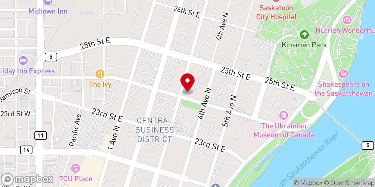 Map showing location of St. Vincent's Orthodox Church