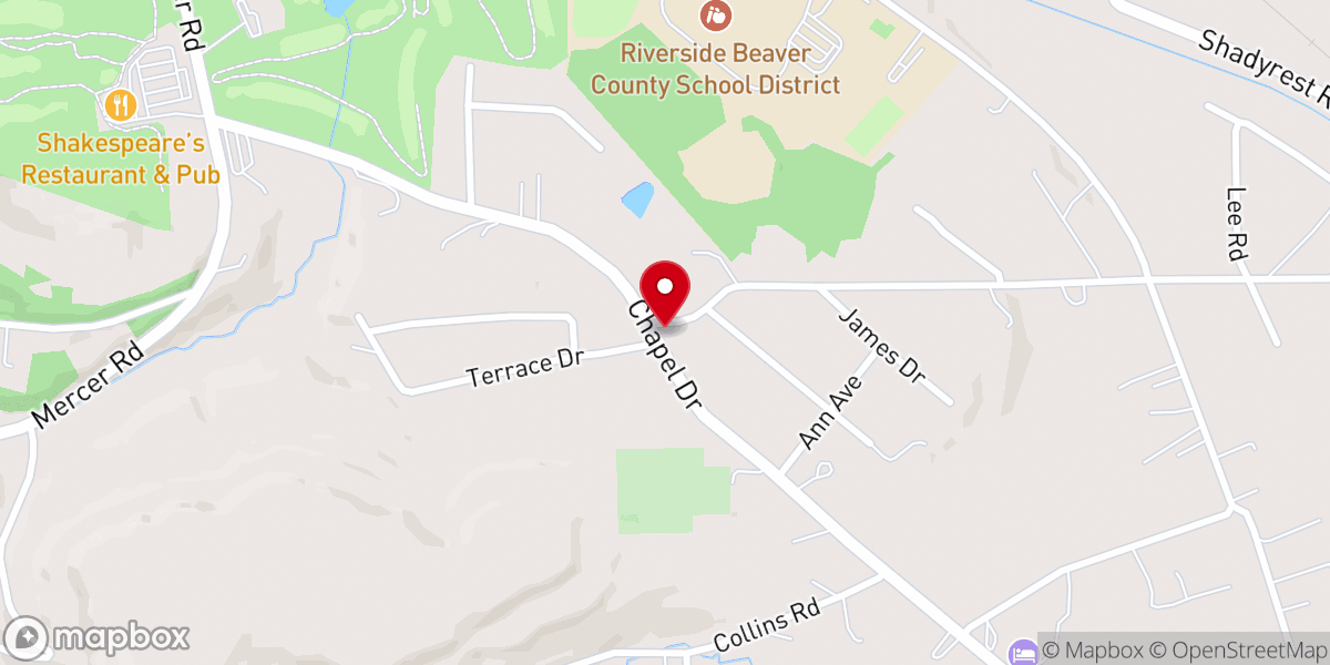 Map showing location of Providence Baptist Church