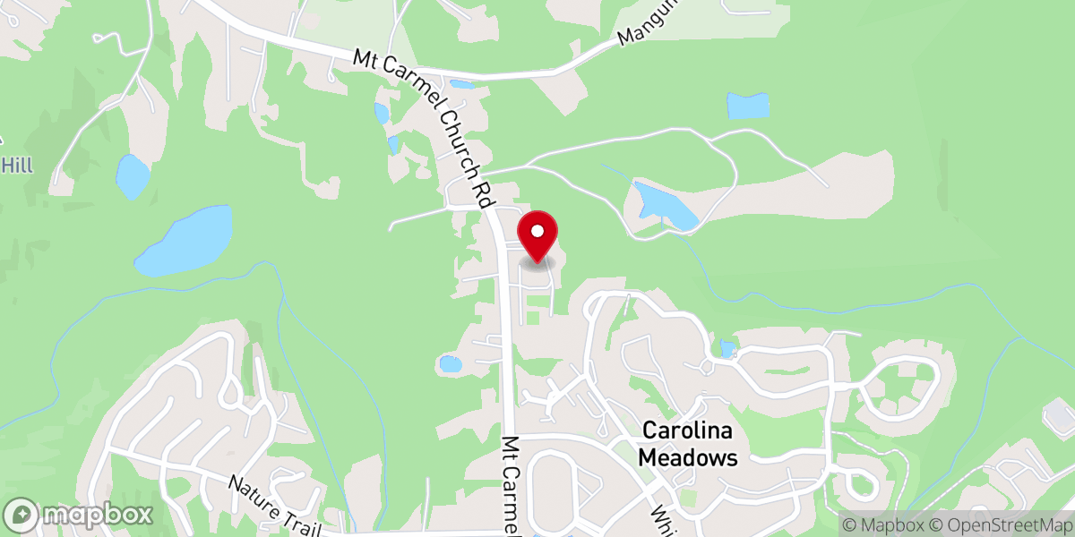 Map showing location of Mt. Carmel Baptist Church