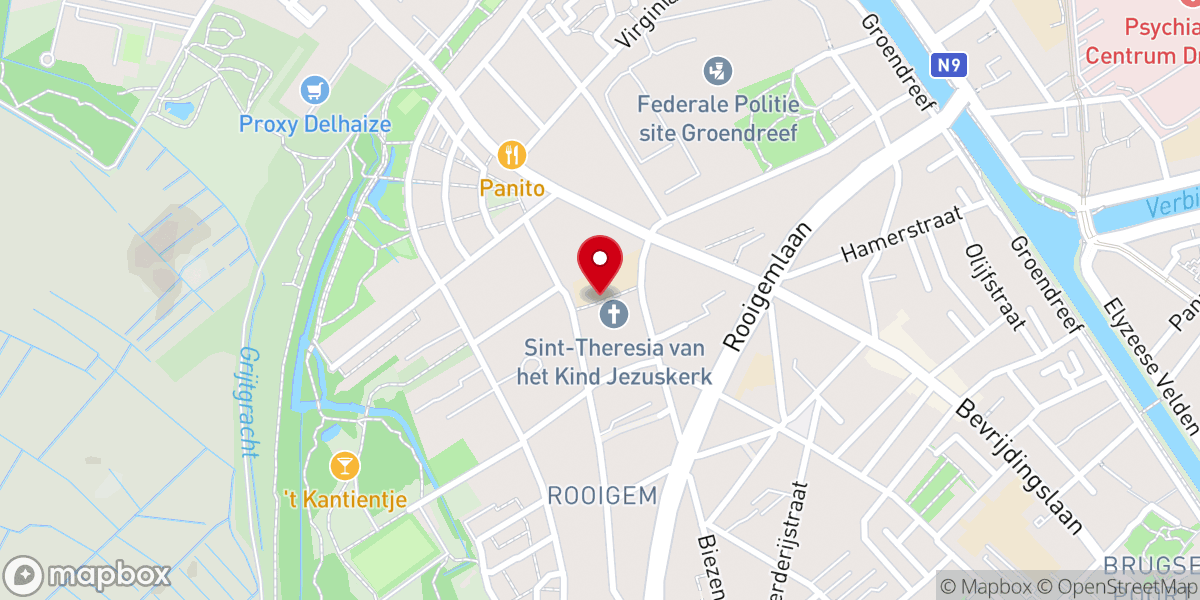 Map showing location of Kapelletje voor Maria