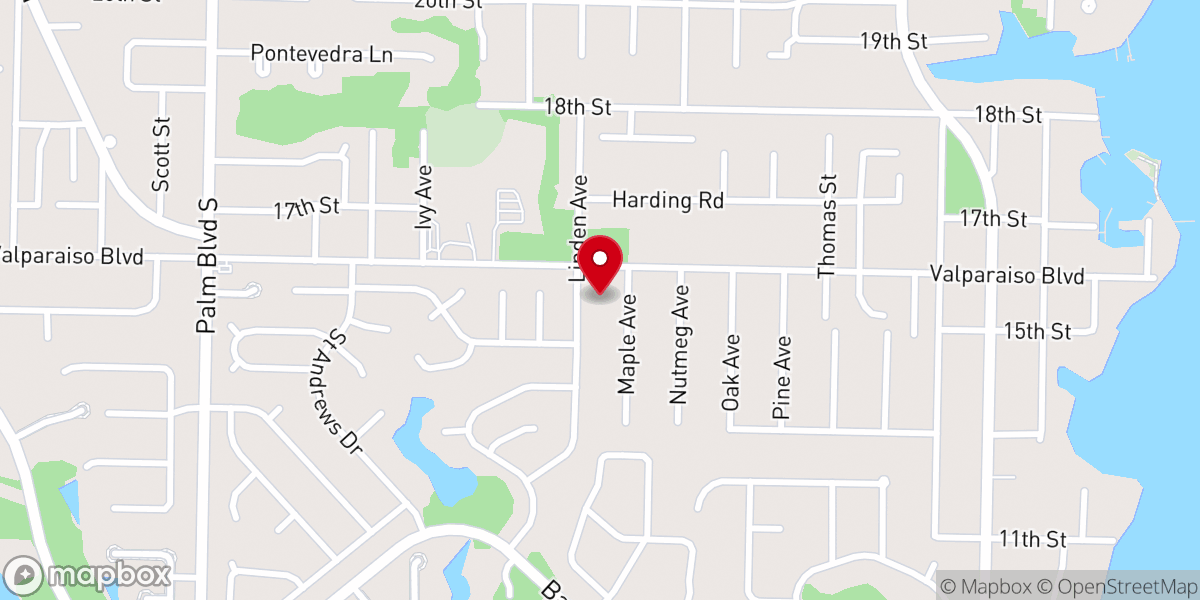 Map showing location of Faith Independent Baptist Church