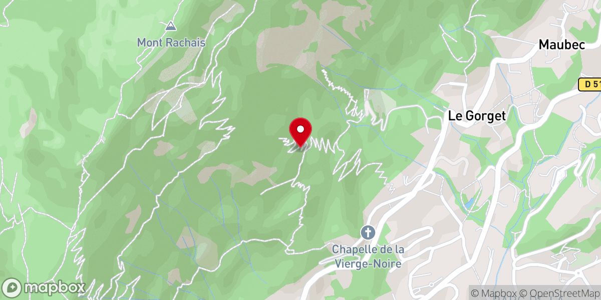 Map showing location of Croix de la Vierge Noire