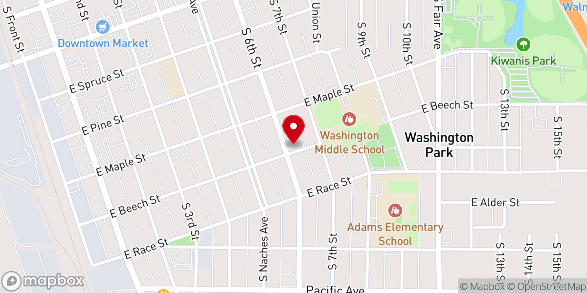 Map showing location of Bethel Church