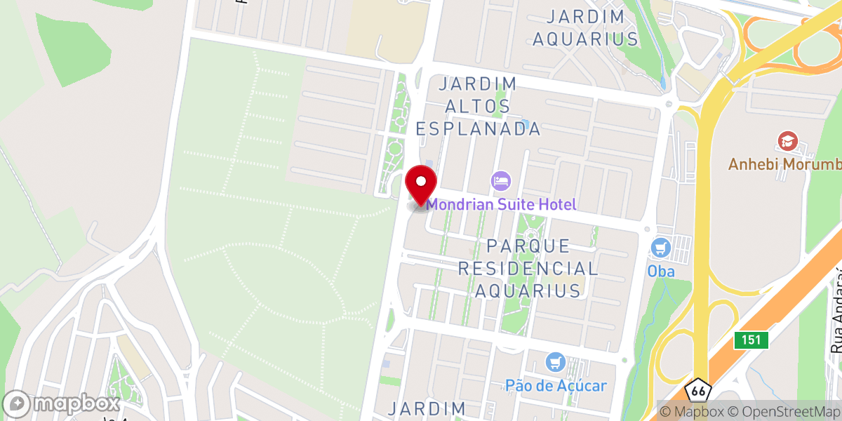Map showing location of Igreja Batista Memorial Alphaville de São José dos Campos