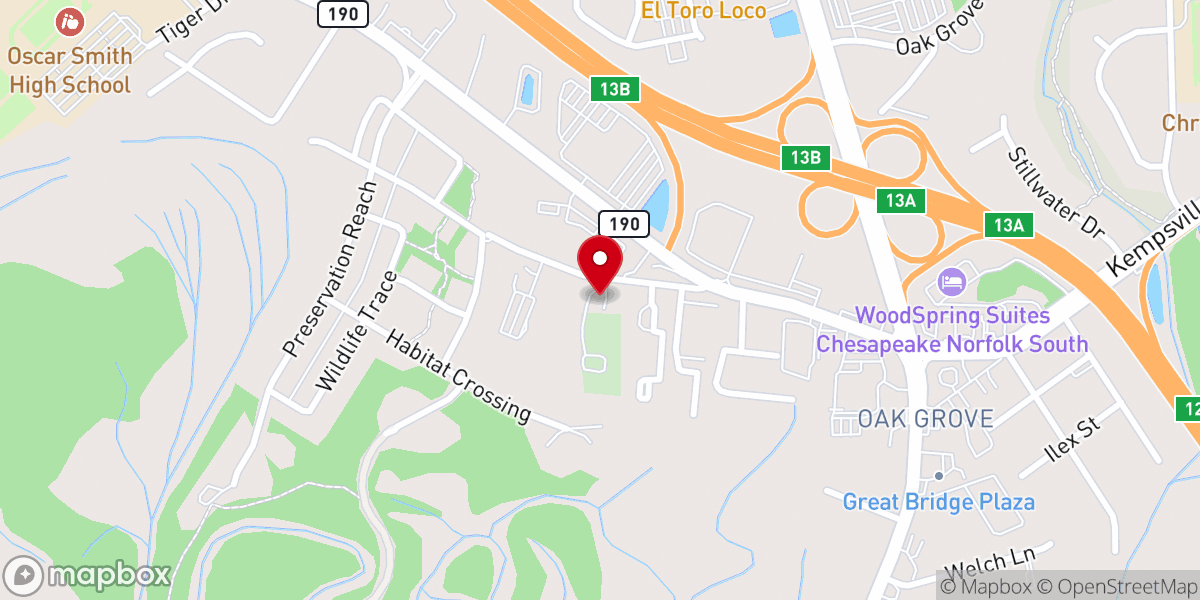 Map showing location of St. Luke A.M.E. Church