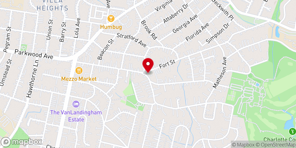 Map showing location of Midwood Baptist Church