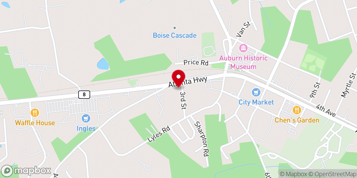 Map showing location of Faith Harbor Baptist Church