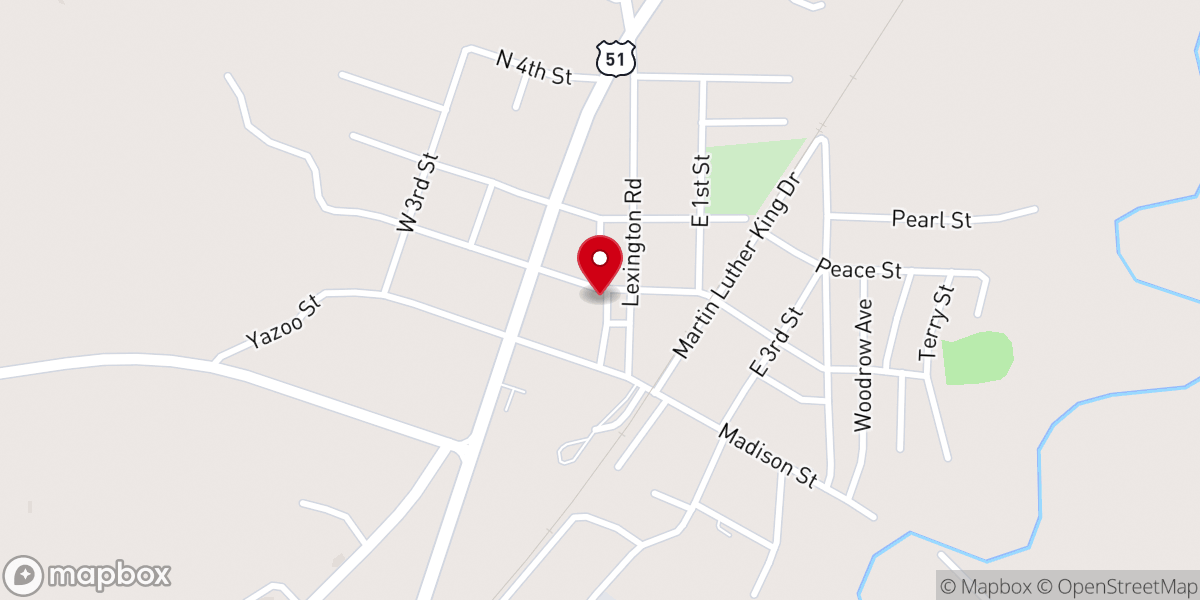 Map showing location of Peoples First Street Chapel