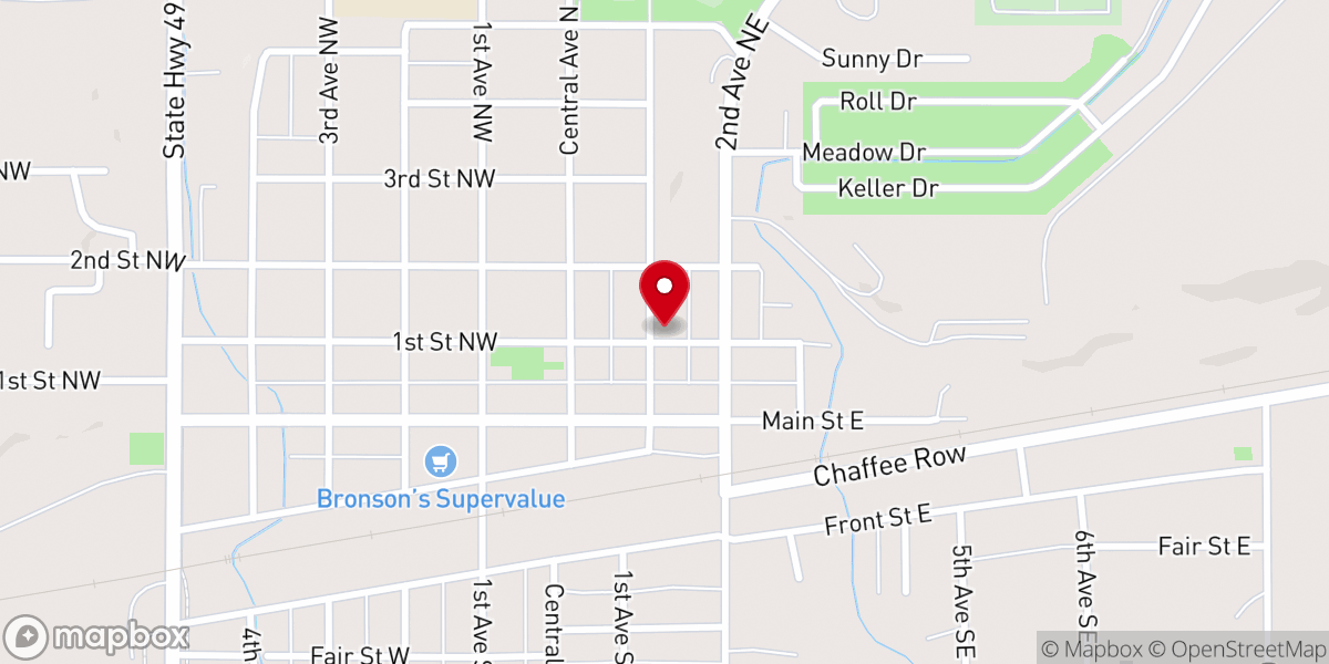 Map showing location of New Hope Healing Rooms