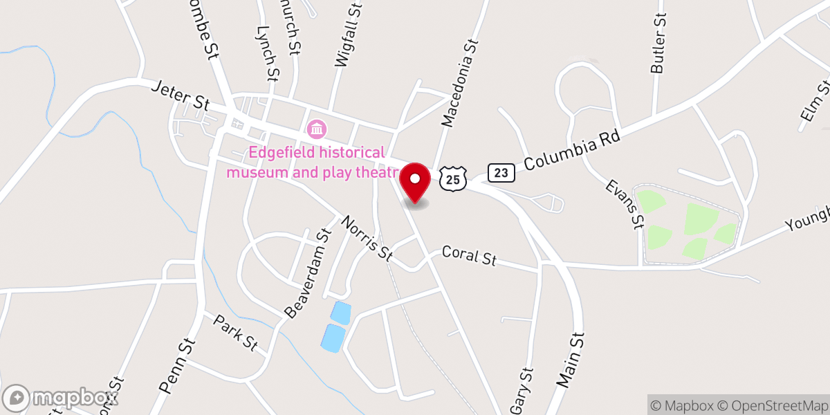 Map showing location of Trinity Community Church Inc