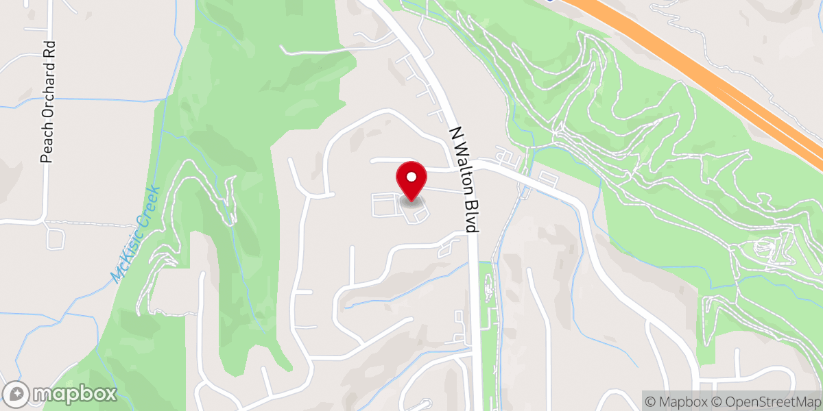 Map showing location of Bethel Baptist Church