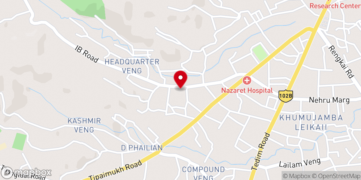 Map showing location of Elim PCI (R) Church