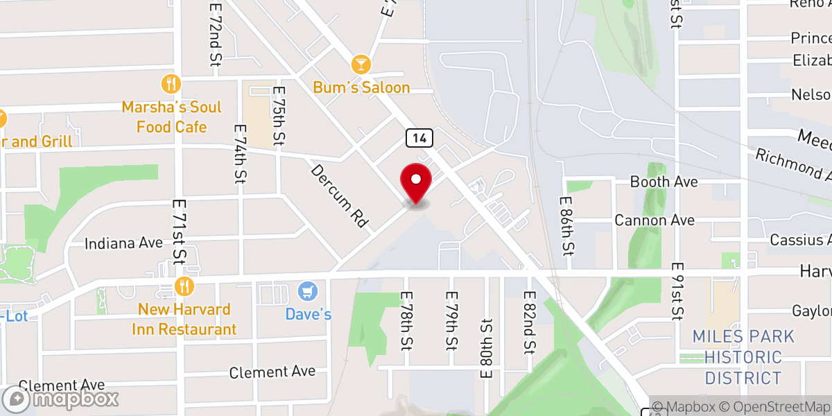 Map showing location of Jones Road Congregational Church