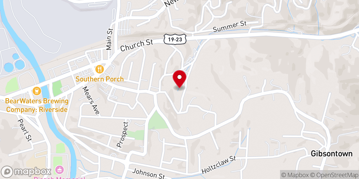 Map showing location of Ecker-Gaskins Wedding