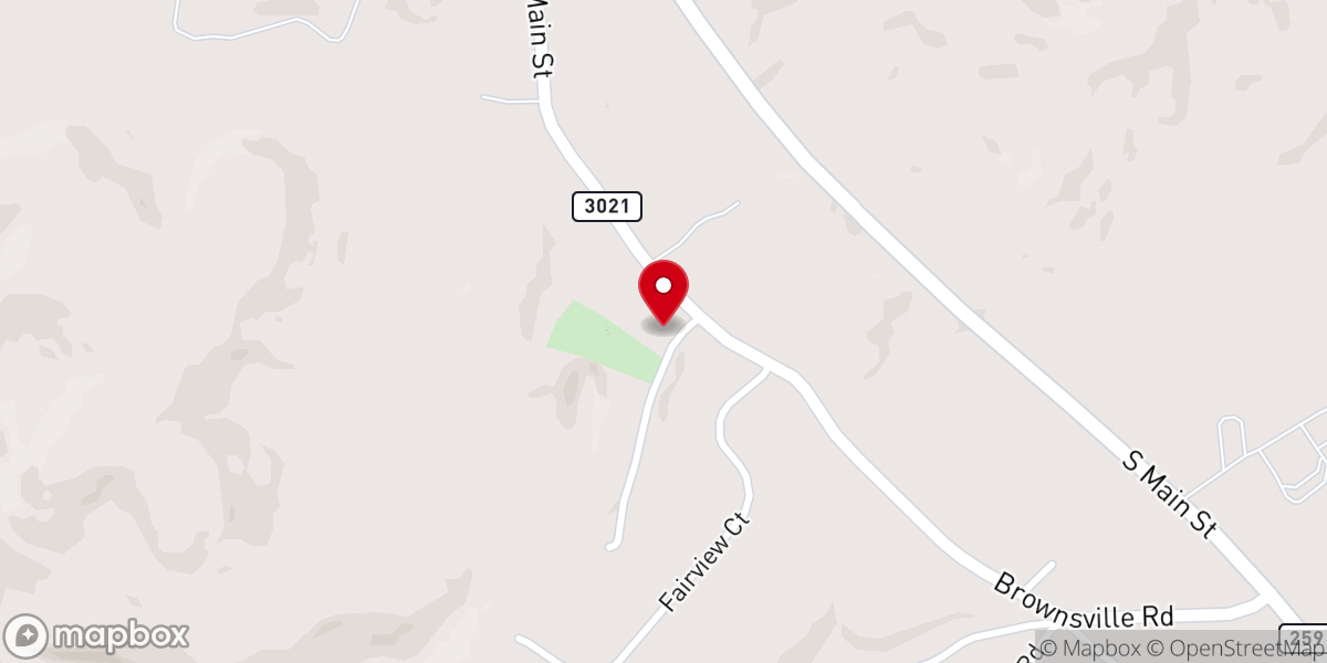 Map showing location of Fairview United Baptist Church
