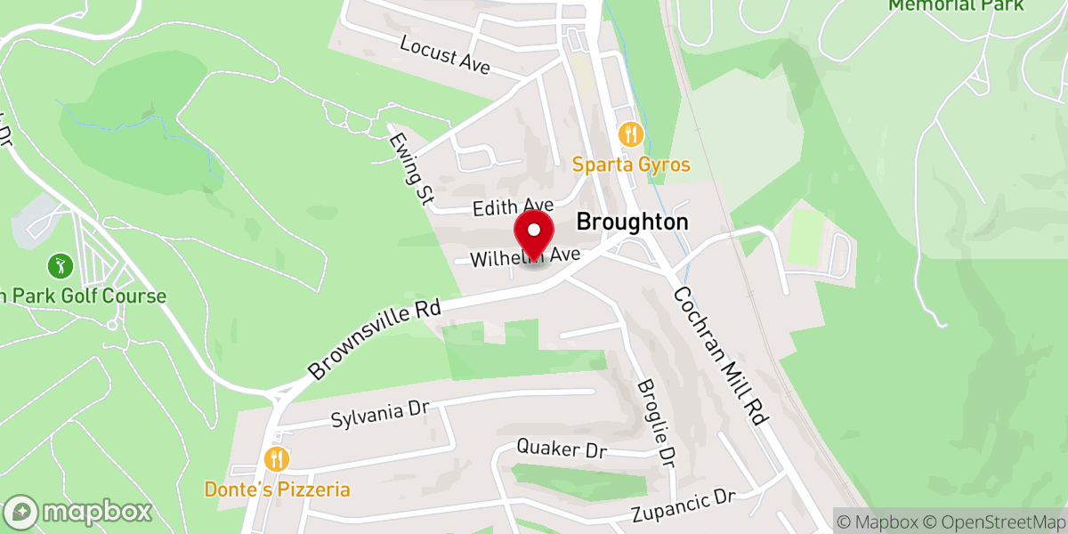 Map showing location of Sunrise Baptist Church