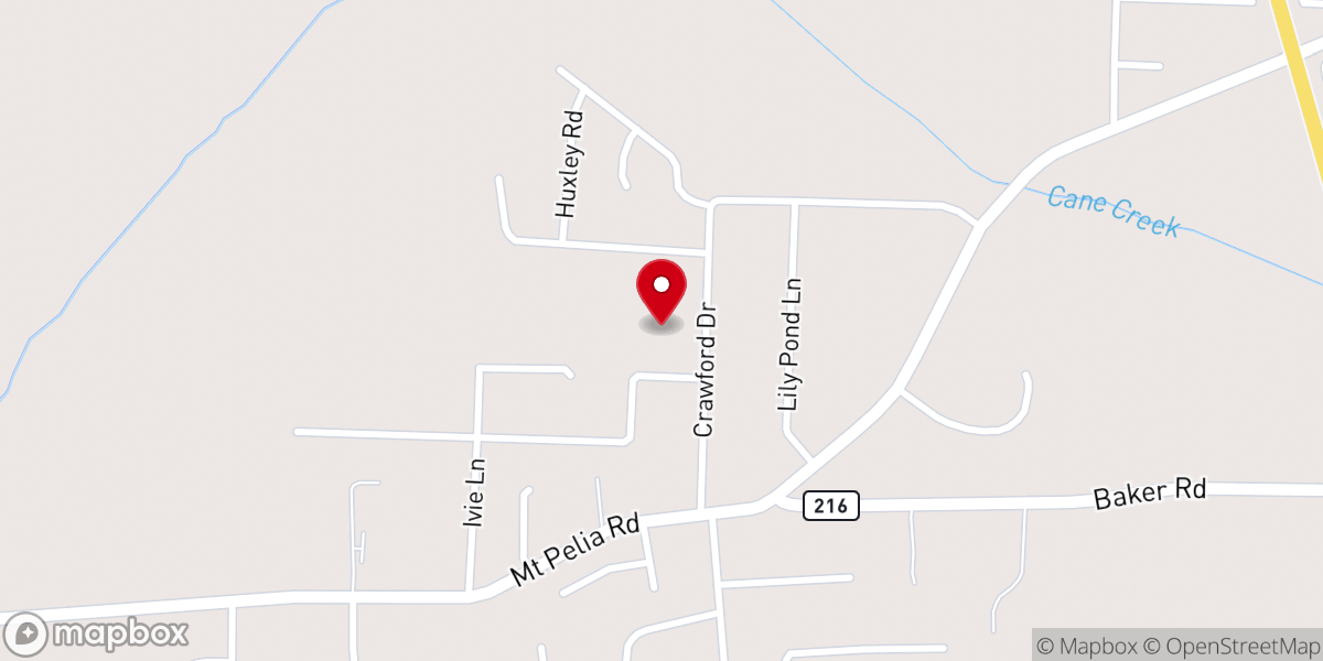 Map showing location of First United Pentecostal Church